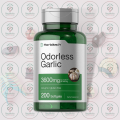 Horbäach Odorless Garlic - 3600mg - 200 Softgels - with Allicin & Sulfur Compounds - for Heart Health & Immune Support. 