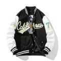 Embroidery Varsity Jacket Men Women Letter Vintage Jacket Fashion Baseball Coat Male Spring Autumn Windbreaker Korean Blue Green.