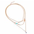 Double Heart Necklace Korean Fashion Choker Simple Wedding Party Jewelry Gift.