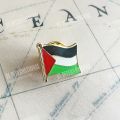 Palestine National Flag Lapel Pins Crystal Epoxy Metal Enamel Badge Paint Brooch Souvenir Suit Personality Commemorative Gifts. 