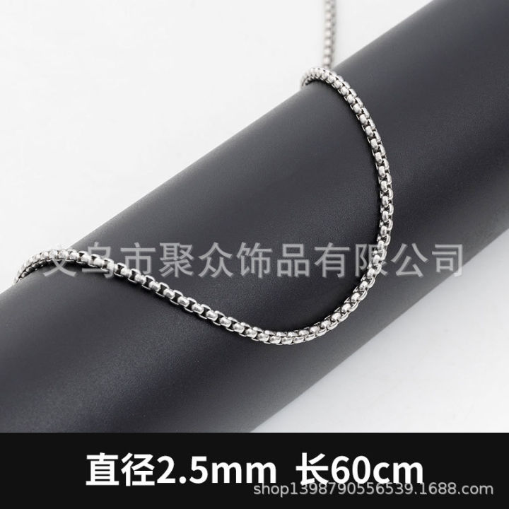 2.5mm%20stainless%20steel%20square%20pearl%20chain%20necklace%20chain%20titanium%20steel%20jewelry%20accessories%20Korean%20style%20trendy%20sweater%20chain%20-%20Image%207