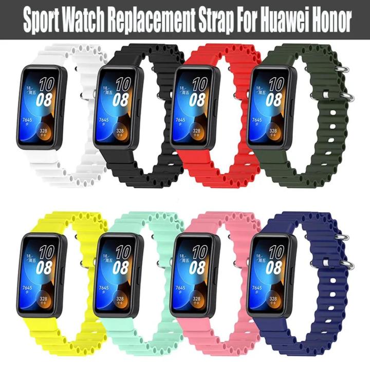 Ocean Watch Band for Huawei Band 7 Silicone Bracelet Waterproof Watchband Strap for Huawei Smart Band 7 Smartwatch