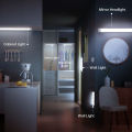 LED Motion Sensor Light 10/20/30/50cm USB Rechargeable Night Light White Yellow Light for Closet, Cabinet, Kitchen, Wardrobe, Cupboard, Bed.