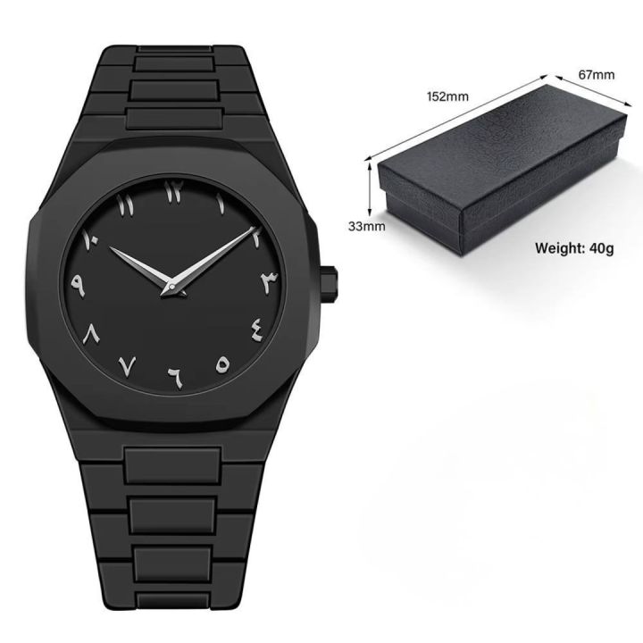 Men's%20Arabic%20Numeral%20Quartz%20Watch%20PC%20Plastic%20Material-%20Aura%20Arabic%20Watch%20-%20Black%20-%20Image%204