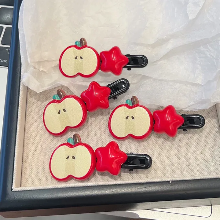 Cute%20Apple%20Hair%20Clip%20Star%20Duckbill%20Clip%20Hair%20Pin%20Bangs%20Side%20Clip%20Woman%20Headwear%20SUPER%20BABY%20-%20Image%203