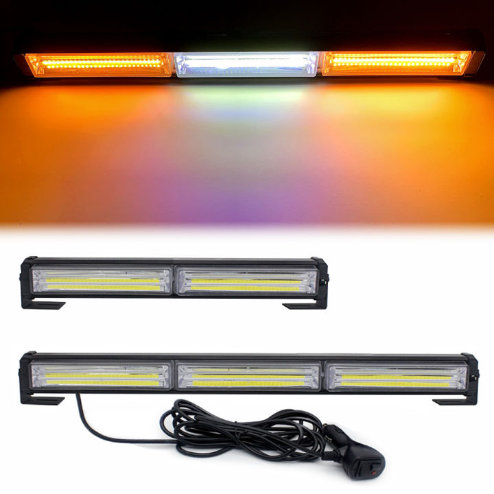 Car Strobe Warning Light Flasher Yellow LED COB Emergency Flashing Lamp