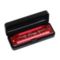 10 Holes 20 Notes Key of C Blues Harmonica Educational Toy Orff Children Wind Musical Instruments Metal Shell With Packing Box. 