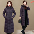 Winter Jacket Women X-long Thicken Down Coat with A Hood Straight Elegant Outerwear 2023 Korean Fashion Female Parkas. 
