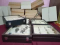 Safely store your watche Box in a 12-slot wooden clock box with leather finish, keeping your timepieces fashionable and maintained..