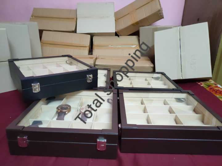 Safely%20store%20your%20watches%20in%20a%2012-slot%20wooden%20clock%20box%20with%20leather%20finish,%20keeping%20your%20timepieces%20fashionable%20and%20maintained.%20-%20Image%208