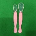 Baby Feeding Spoon Soft Food Grade Silicone Infant Training Spoons (2pcs Set) - Color as per stock.