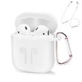Apple Airpods White Silicone Case w Carabiner.