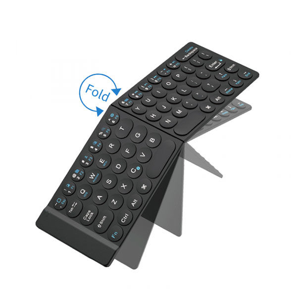 WiWU Fold Mini Keyboard Foldable Wireless Rechargeable Keyboard-Black By Elover