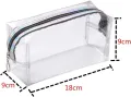 Clear Pencil Case, Large Transparent Plastic Pen Pencil Bag Makeup Pouch Travel Cosmetic Bag,School Supplies for Teenage Boys Girls Women.