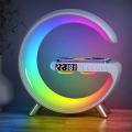 G63 Speaker Lamp - APP Control 3 in 1 Multi-Function Bluetooth Speaker With Wireless Charging, RGB Light and Alarm Clock - Charger G Lamp with Sunrise Alarm for Bedroom & Bedside table (G Speaker). 