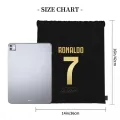 CR7 Cristiano Ronaldo Backpacks Casual Portable Drawstring Bags Drawstring Bundle Pocket Shoes Bag Book Bags For Travel Students. 