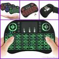 Mini Keyboard With Touchpad Mouse - A Backlit Keyboard - 3 Colour Switchable RGB Keyboard Handheld Portable Wireless Keyboard 2.4 GHz.