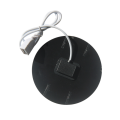 Mini Round Solar Panel 1.2W 5V 110mm with USB Port for Outdoor Mobile Phone Power Charger.