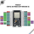 NodeMcu ESP32 32S Wroom (38 Pin Big Size) Built-in WIFI + BLUETOOTH SoC Module CP2102 32BIT, 240MHZ 30P DEVELOPMENT BOARD for Robotics, IOT and DIY Electronic Project.Alternative of Arduino and Raspberry pi..