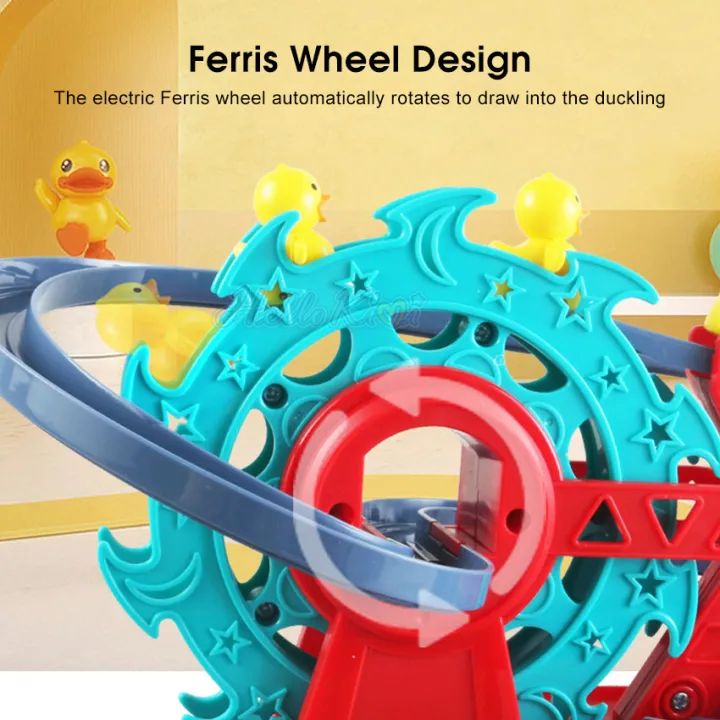 HelloKimi%20Children's%20Toy%20Car%20Electric%20Toy%20Car%20Universal%20360%20%C2%B0%20Rotation%20Duck%20Ferris%20Wheel%20Track%20Fire%20Truck%20Body%20Design%20Multi%20Layer%20Track%20With%20Colorful%20Lights%20Music%20Baby%20Boy%20Toy%20Car%20-%20Image%206