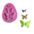 3D Butterfly Mold Silicone Fondant Molds 3 Cavities Butterfly Shape Silicone Mold Cake Baking.