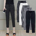 Women Pants Spring And Summer High-Waisted Trousers Women's Loose Seventh Ninth Casual Pantalones De Mujer. 