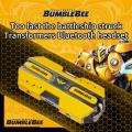 Transformers TF-T01 Kablosuz Bluetooth 5.3 Kulaklık HIFI Ses Bumblebee Kulaklık Oyun Düşük Gecikme Kulaklık Uzun Bekleme. 