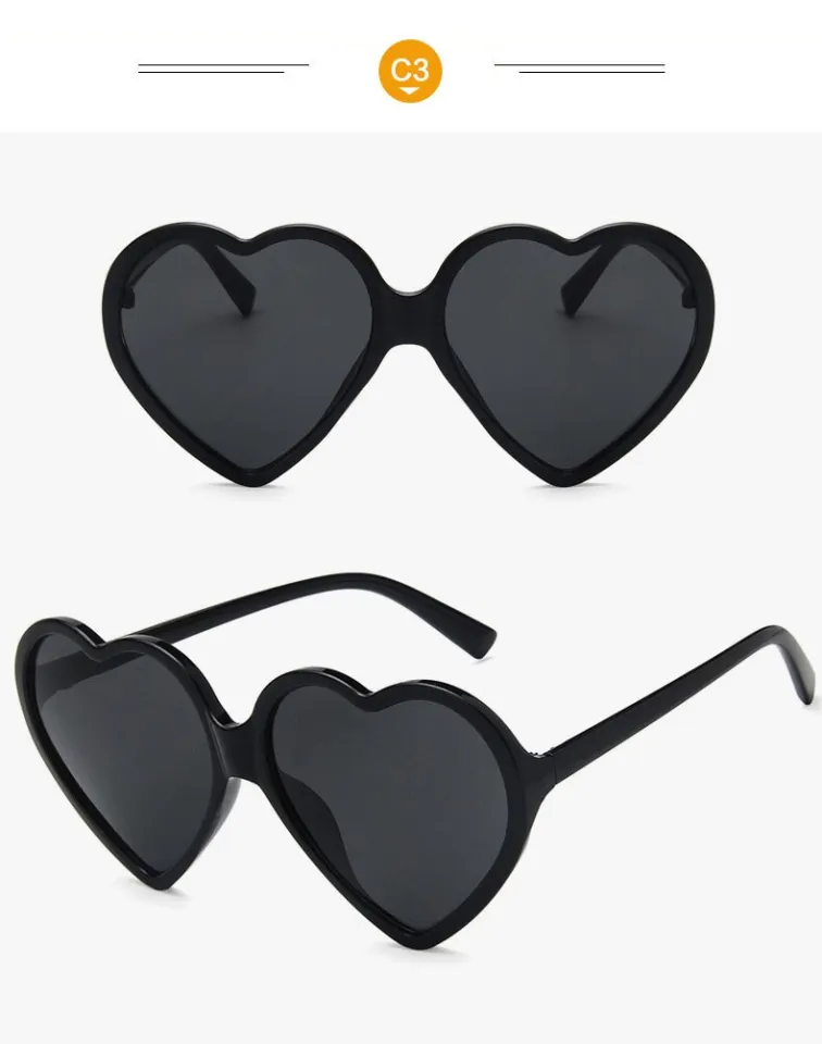 happy one】10Fashion Design Love Heart Shaped Sunglasses Women