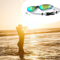 Swimming Goggles with Earplug Design, Waterproof, Fog-Proof, UV-Proof, Suitable for Men, Women and Teenagers,Black. 