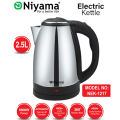 Electric Kettle Model NEK-1216 stainless steel body Osaka Japan technology silver color.