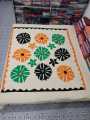 Applique Work Bed Sheet - Hand Worked, Hand Stitched, 100% Cotton, Hight Quality, The tradition of Bengal, Aplik Work, Aplic Work.