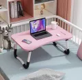 Multipurpose Portable Folding Laptop Table with Cup Holder " Multi-function and Removable Stand Folding Computer Laptop Desk Small Bed Desk Simple Dormitory Lazy Table Bed with Laptop Table with Holder Slot Portable.