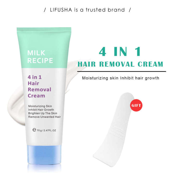 Moisturizing and Soothing Skin Hair Removal Cream Milk RECIPE 4 in 1 REVER CREAM 70g