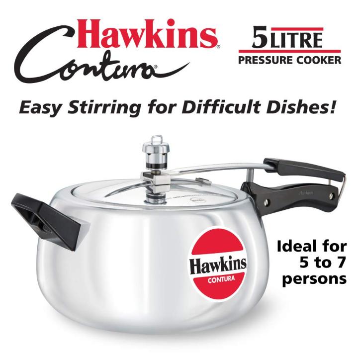 Hawkins Contura Pressure Cooker 1.5 Litre - Silver (HC15) main image 1