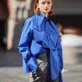 AEL Royal Blue shirt women Lapel Blouse Feminina fashion Safari style Spring Summer top Clothing loose Plus Size new.