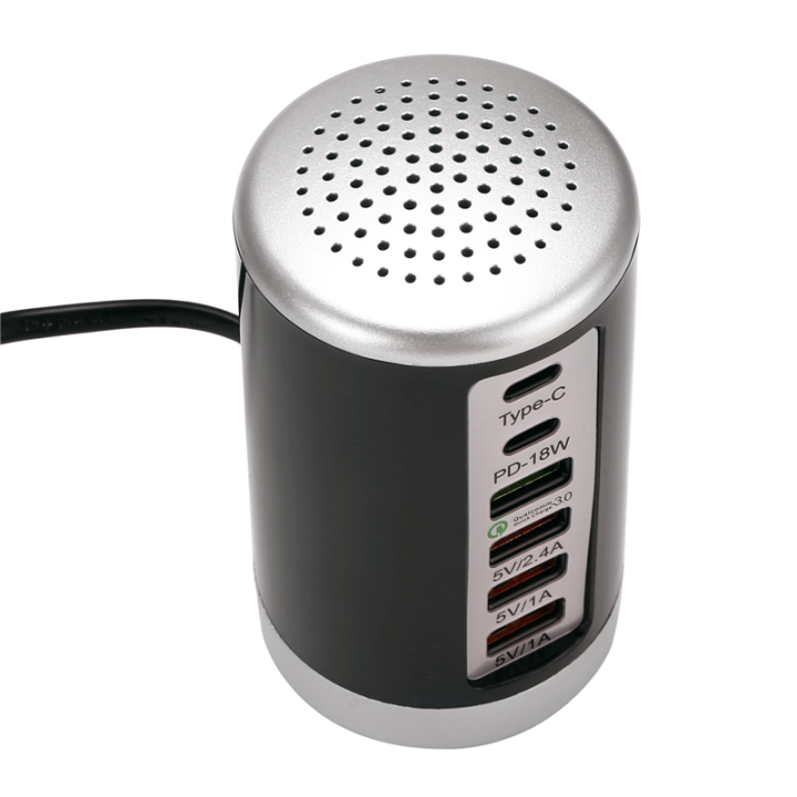 6 Port Type C PD Charger Mobile Phone Charging Dock Station B EU Plug