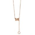 Titanium Steel Necklace Kalung Classy Gold Layer Pedant Ins Simple Minimalist Women Fashion Non faded 高级感小蛮腰钢钛项链防水不褪色. 