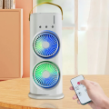 Double-Headed Air Cooler Mist Fan (DA:232) 3 Speeds Rechargeable Desk Air Cooler Night Light with Remote. 