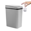 Bathroom Touchless Trash Can 12L Automatic Touch Free Waste Bin With Lid Waterproof Smart Garbage Bin For Narrow Area Bedroom.
