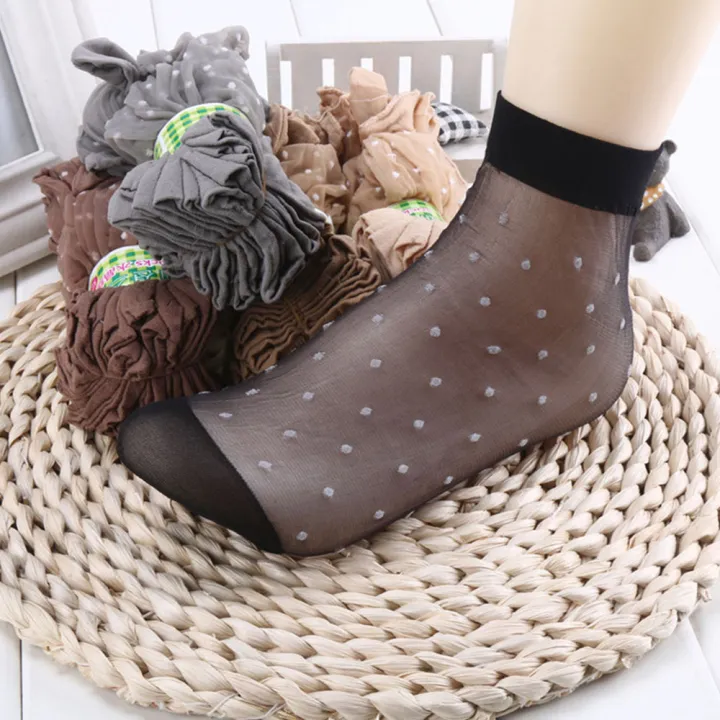 6%20Pair%206%20Colour%20Crystal%20Polka%20Dot%20Socks%20For%20Women%20-%20Image%202