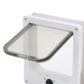 Cat Door Weatherproof 4 Modes Rotary Switch Control Interior Exterior Cat Door for Pets CatsL. 