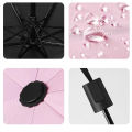 8 Bone Vinyl Umbrella, Sunscreen Manual Folding Umbrella, Unfolded Under The Umbrella 38.1inch,Sun Protection Umbr. 