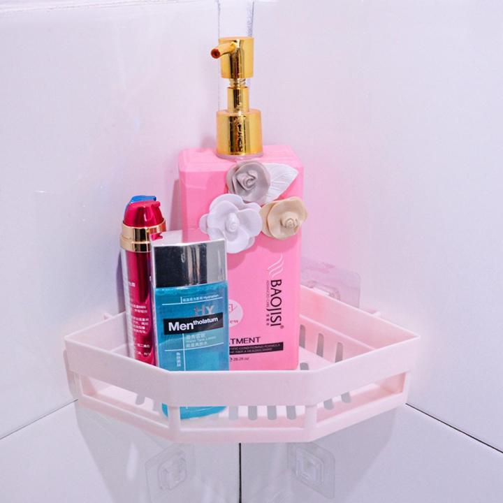 Multi-Function Corner Storage Rack Kitchen Bathroom Bathroom Draining Shelf Washbasin Seamless Triangle Storage Rack