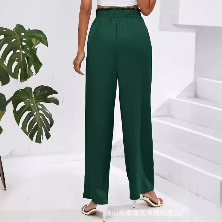 2024%20Amazon%20cross-border%20foreign%20trade%20summer%20new%20women's%20high-waisted%20loose%20fashion%20casual%20comfortable%20wide-leg%20pants%20trousers%20-%20Image%202