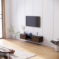Bniture TV Unit for Living Room, Bedroom Unit Cabinet Wall Mount Ideal for   Storage Display Unit, Remote Holder, Set Upbox stand, TV Upto 30" to 50"(Flower Wenge)10/40. 