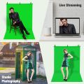 1.5 * 2m/ 5 * 7ft Green Backdrop Screen Chromakey Background Photography Kit. 