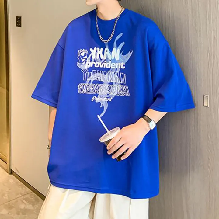 Elegantstunning%20Men%20Summer%20T-shirt%20Hong%20Kong%20Style%20Oversized%20Letter%20Printing%20Short%20Sleeve%20Round%20Neck%20Basic%20Shirts%20-%20Image%205