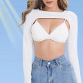One Piece Long Sleeved Ladies Top Cropped Cape Arm Cover Sunscreen Long Sleeve Cardigan Women Plain Shrug Sport Arm Sleeve.
