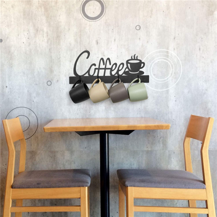 2X%20Coffee%20Mug%20Holder%20Wall%20Mounted,Coffee%20Bar%20Decor%20Sign,Coffee%20Cup%20Rack%20Holds,Coffee%20Sign%20Mug%20Hanger,Coffee%20Mug%20Rack%20-%20Image%202