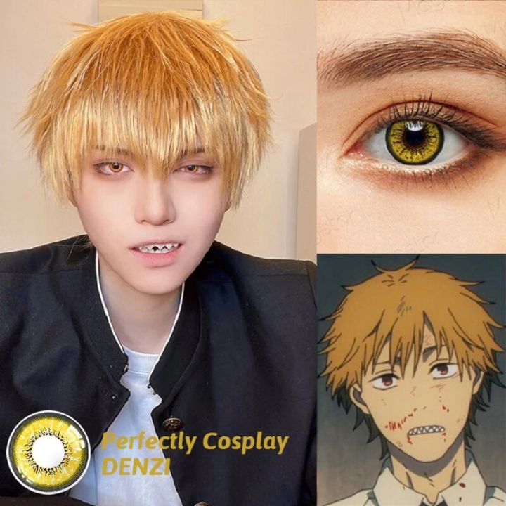 2Pieces%20Colorcon%20Color%20Contact%20Lenses%20Yearly%20Yellow%20Contact%20Lenses%20with%20Graduation%20Makima%20Cosplay%20-%20Image%205
